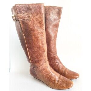 Vintage Brown Leather Tall Riding Boots sz 8.5